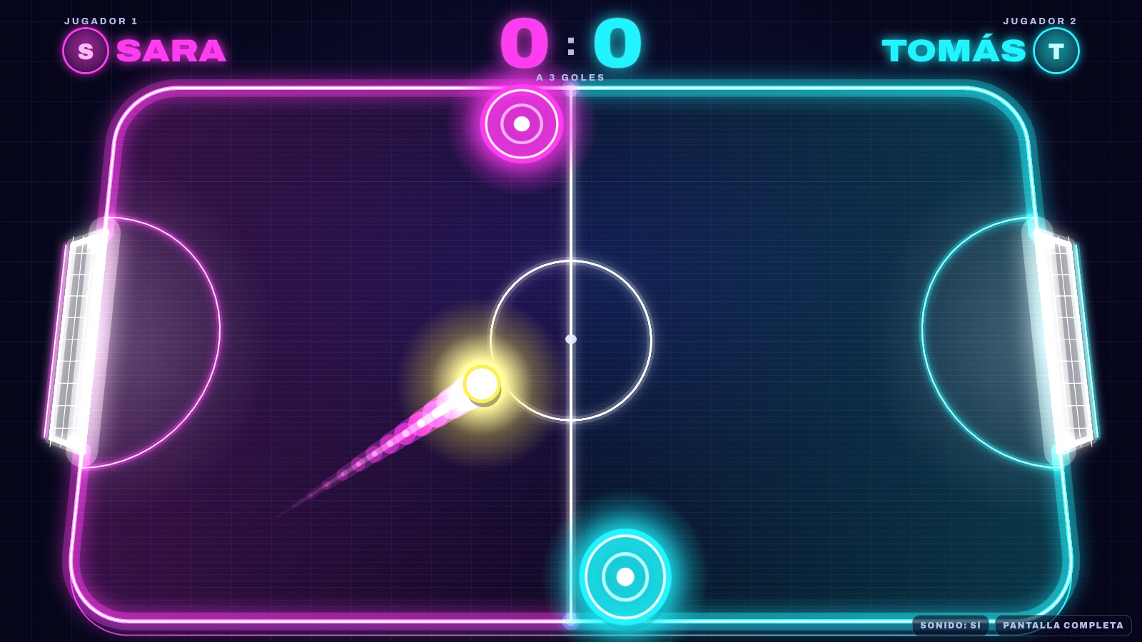 FACE OFF en plena jugada: una cancha de hockey dividida en rosa y cian